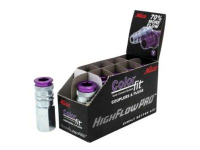 ColorFit HIGHFLOWPRO Couplers (V-Style, Purple) - 1/4