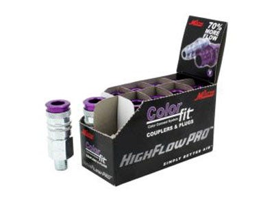 ColorFit HIGHFLOWPRO Couplers (V-Style, Purple) - 1/4