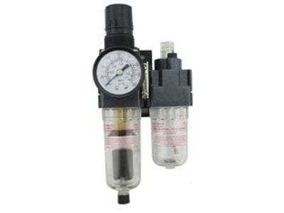 FRL (Mini/Piggyback) Air Filter & Regulator w/Lubricator - 1/8