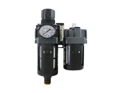 FRL (Piggyback) Air Filter & Regulator w/Lubricator - 3/8