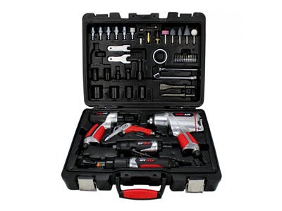 EXELAIR (50-Piece Professional Air Tool Accessory Kit) - Impact Wrench, Air Ratchet, Die Grinder, Blow Gun, Air Hammer, Dual Air Chuck, Tire Gauge, and Accessories - EX5005KIT