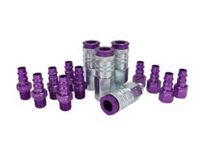 ColorFit HIGHFLOWPRO Coupler & Plug Kit (V-Style, Purple) - 1/4